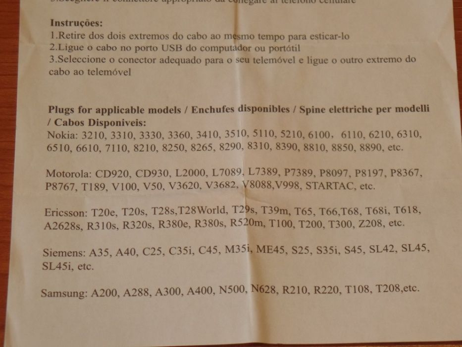 Transformadores AC/DC e carregadores de telemóvel