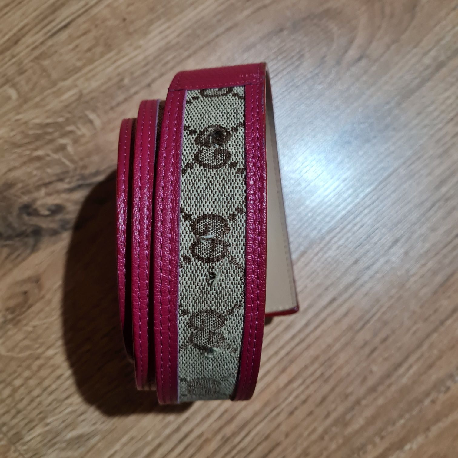 Gucci pasek bez klamry z numerem seryjnym belt 117 cm