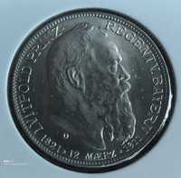 Moneta srebrna Niemcy 2 marki 1911 Luitpold rzadka mennicza srebro ag