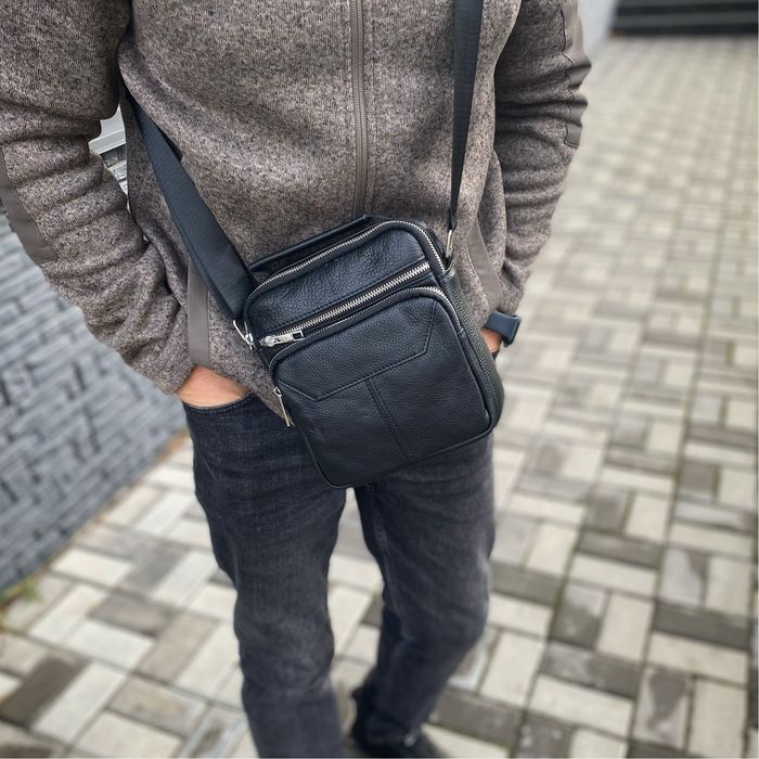Сумки з натуральної шкіри чоловічі барсетки AXIOM
