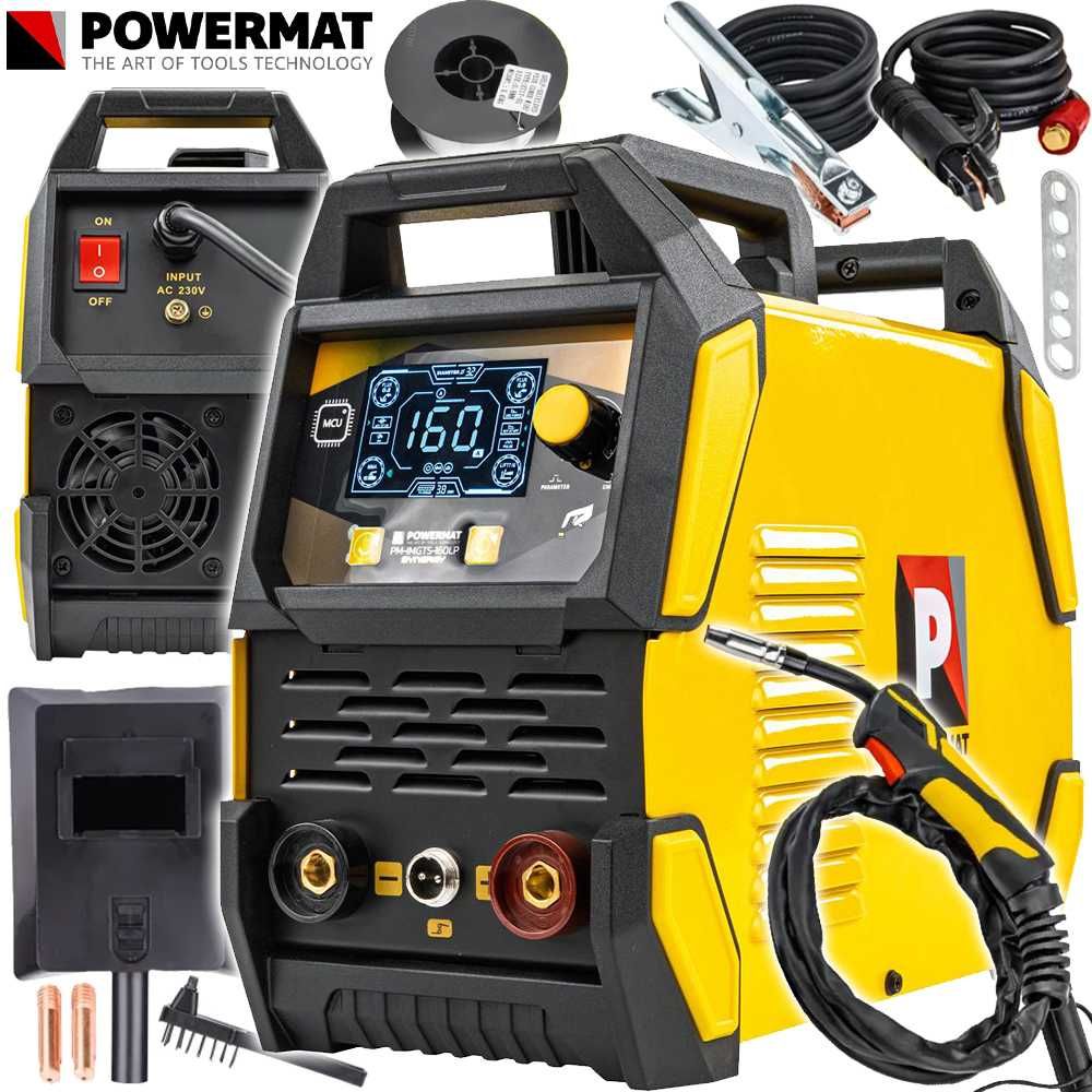 POWERMAT Spawarka Inwertorowa  Migomat Mig Mag Mma Tig 160a PM1342