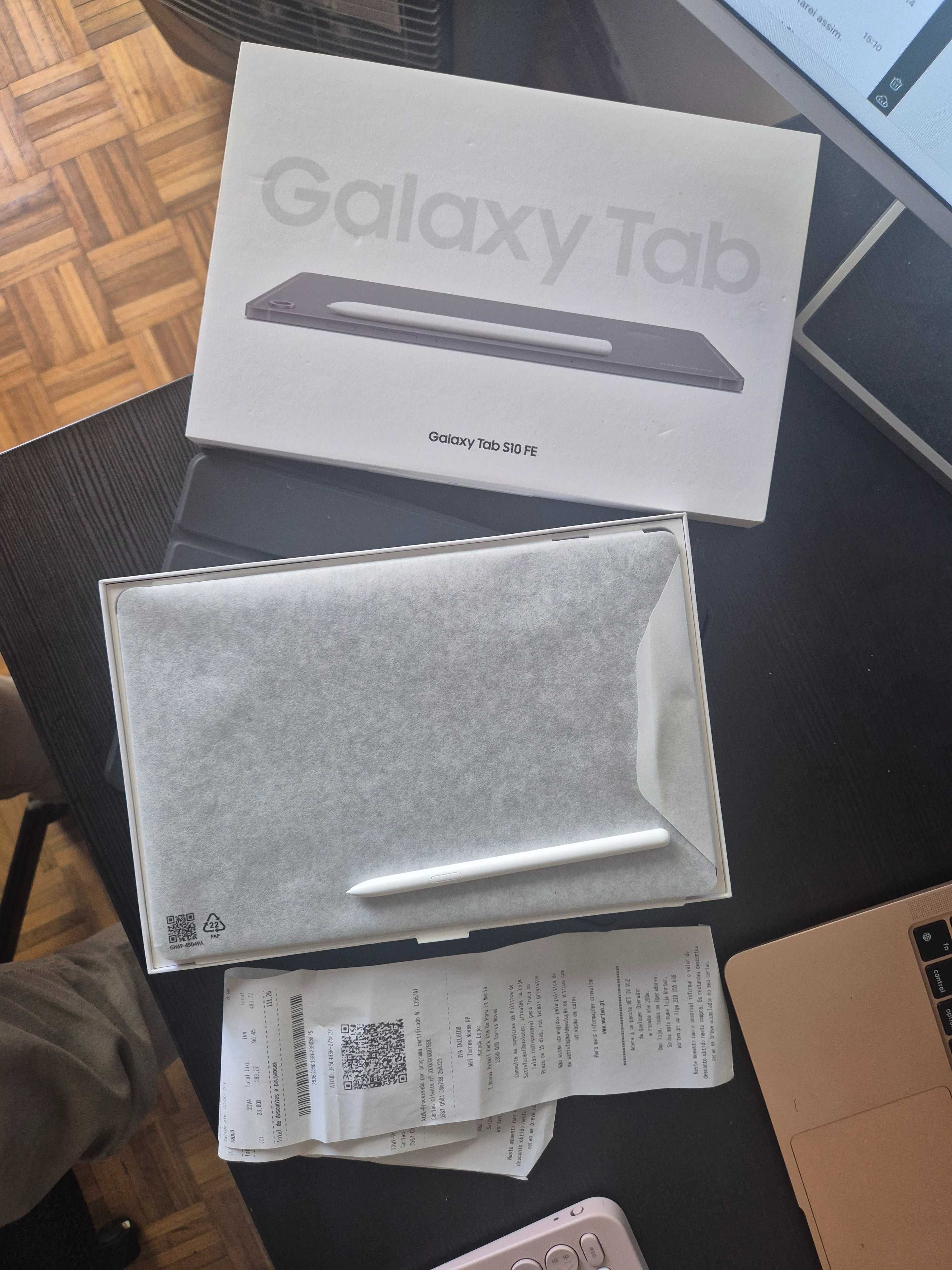 Galaxy tab s10 fe nota e garantia.