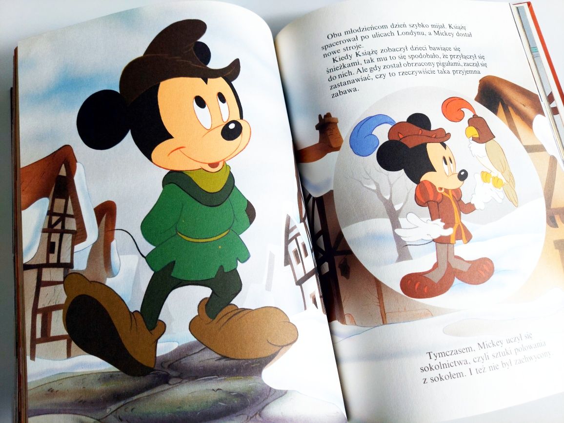 Książka disney Książę I żebrak 1992 oprawa twarda myszka miki