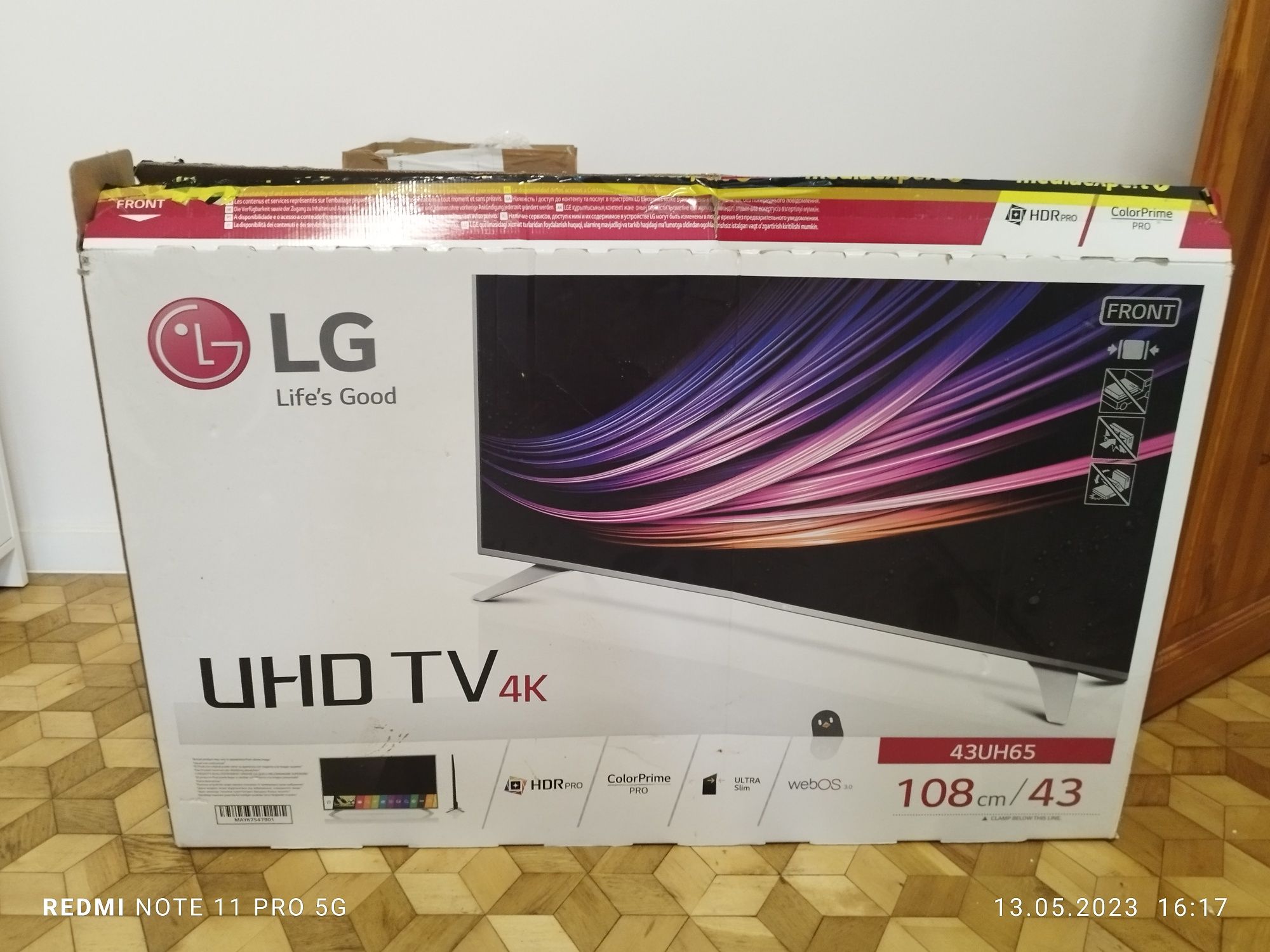 Telewizor LG 43uh6507  części.