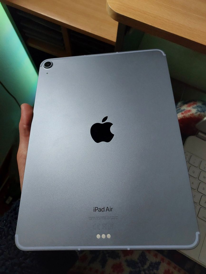 *NOVO Com GARANTIA iPad Air 64 GB Wi-Fi+Cellular Azul + teclado+caneta