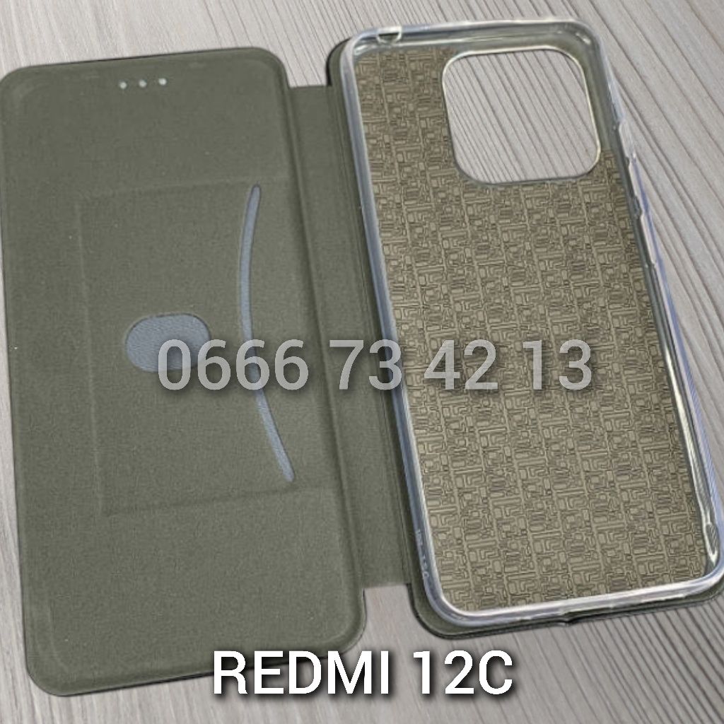 Чехол книжка на Xiaomi Redmi 10C 12C 13C чохол книжка шкіряний кожаный