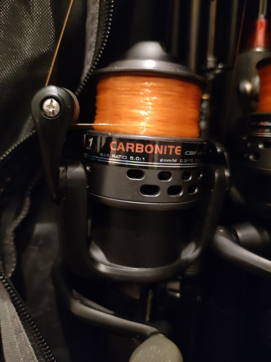 3x kołowrotek Okuma Carbonite CBF 140a