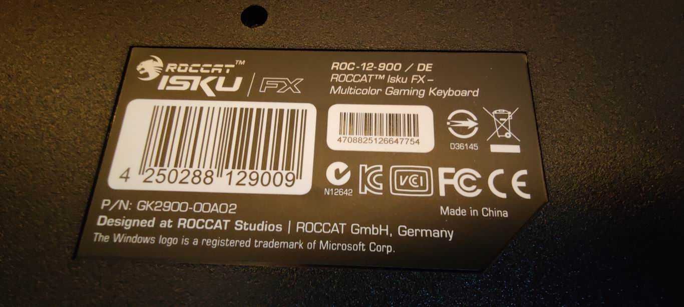 Zadbana klawiatura gamingowa ROCCAT ISKU FX MULTICOLOR - 100% sprawna