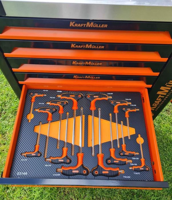 Carrinho de ferramentas Kraft Muller 6 gavetas 7 cheias