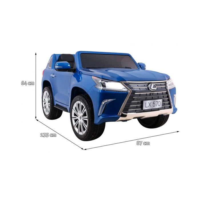 Lexus LX570 Lakierowane Autko dla 2 dzieci Niebieski SUV + Pilot