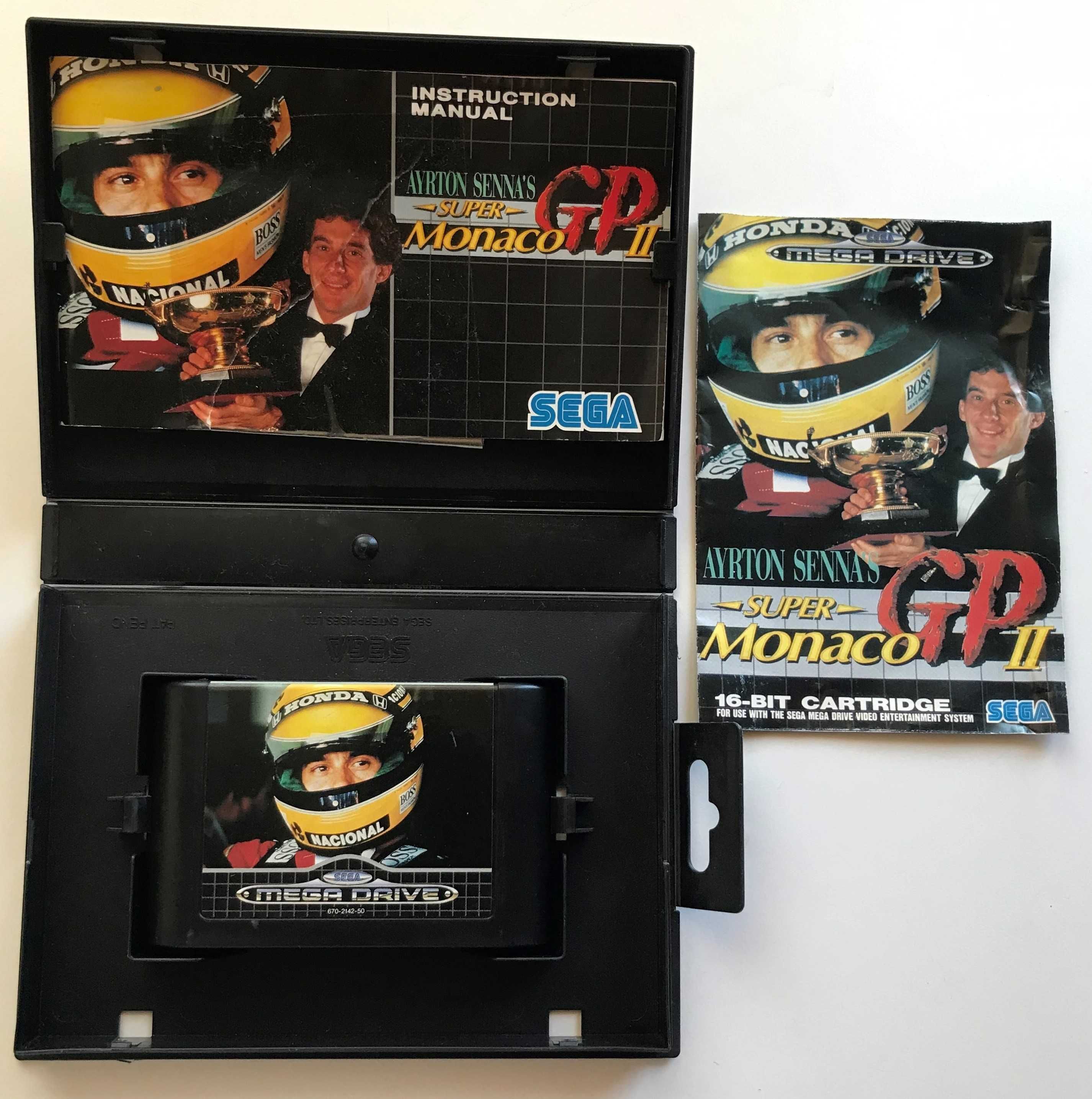 Jogo SEGA MEGADRIVE "Ayrton Senna's Super Monaco GP II" Original /1992