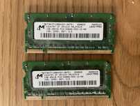 Kości pamięci 2x1Gb DDR2, 677 CL5
