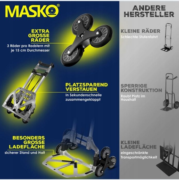 Wózek transportowy na schody 80KG