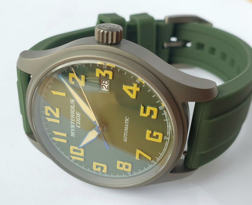 Zegarek tytanowy pilot dragon automat Seiko TMI NH-35a szafirowe szkło