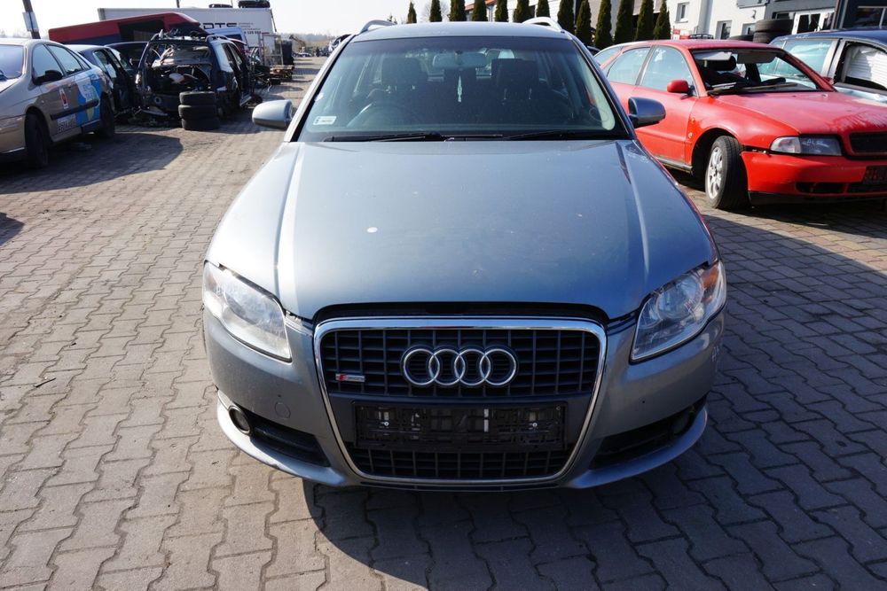 MASKA ZDERZAK BŁOTNIKI LAMPY A4 B7 LY7G  AUDI 2004-2008 SREBRNY PRZÓD KOMPLETNY