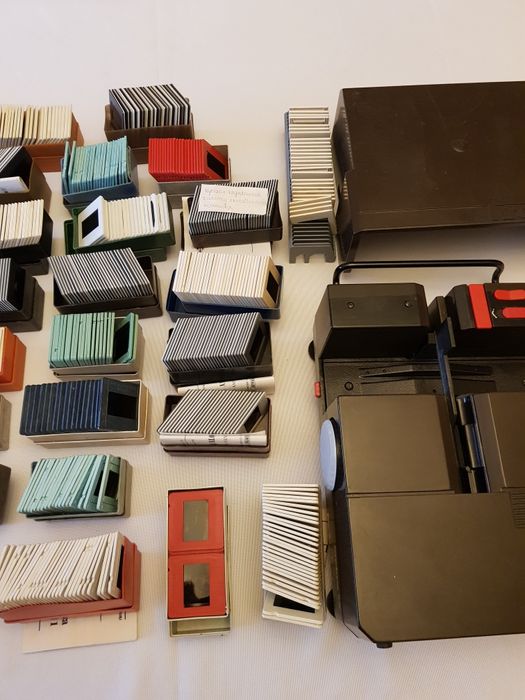 Slajdy przezrocza zdjęcia klisze projektor rzutnik Krokus mega zestaw