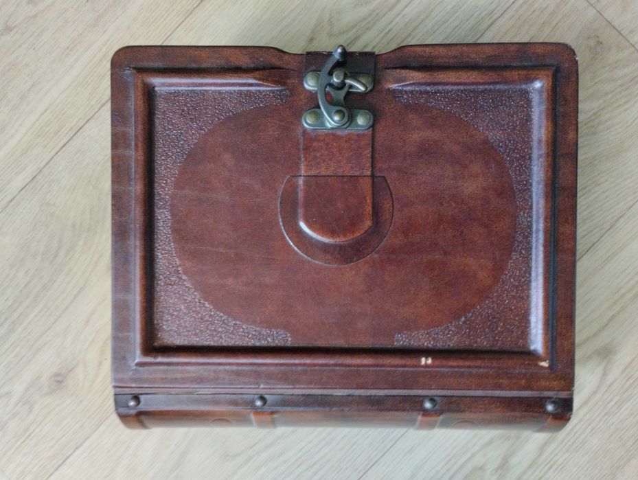 Подарочный набор, кофр, короб с графином, дерево, кожа