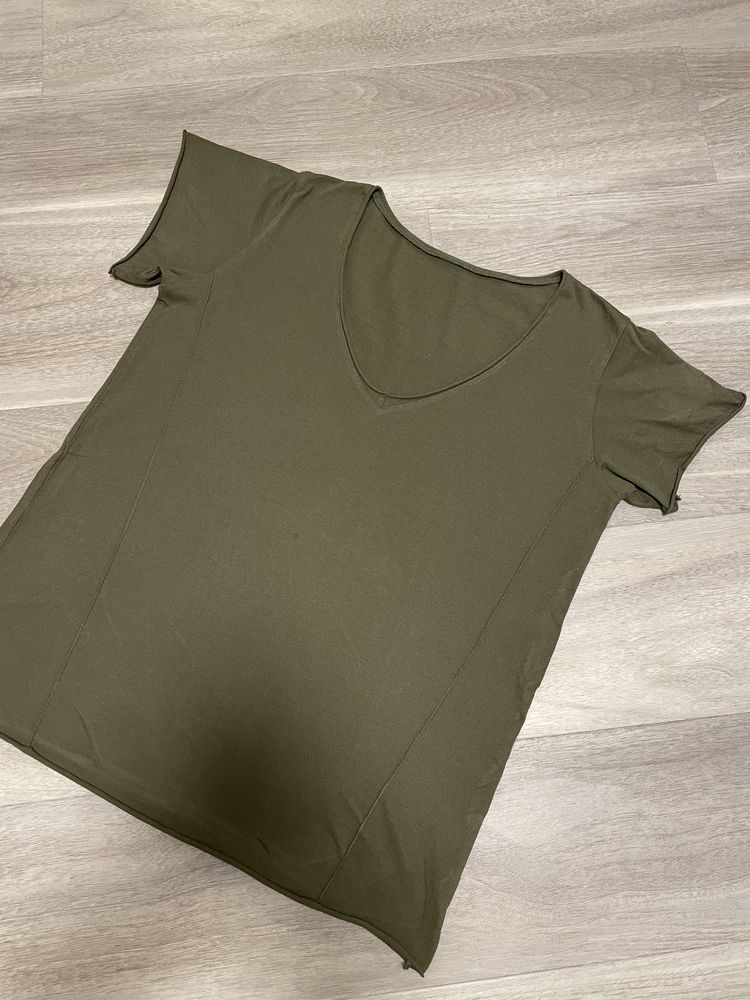 Koszulka oversize khaki Ola Mama Ginekolog XS krótki rękaw