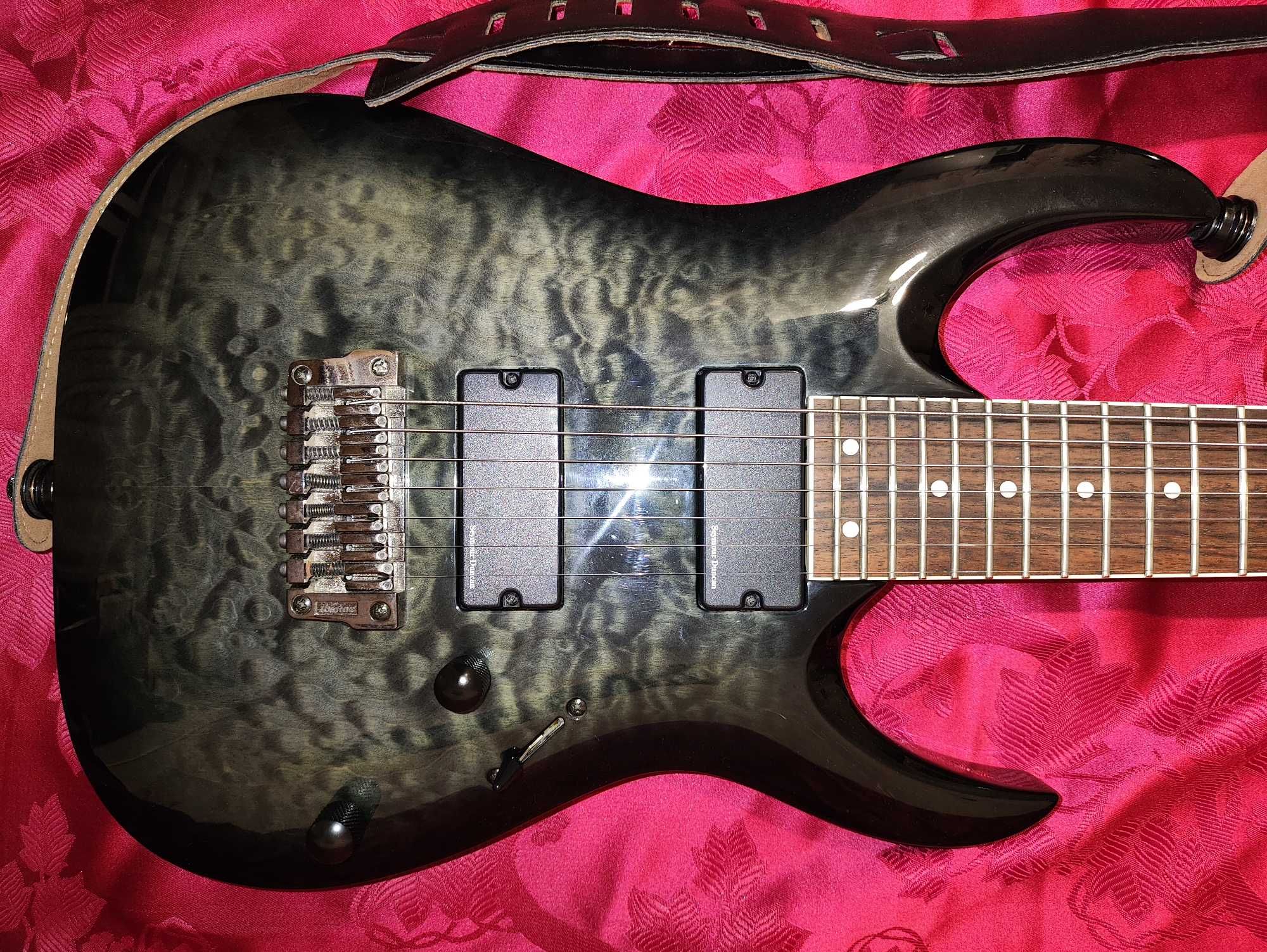 Електрогітара Ibanez RGA7QM (7 струн) + Seymour Duncan Blackouts Set