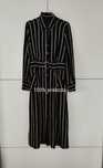Sukienka Massimo dutti 36 S w paski pionowe czarna koszulowa