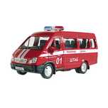 Модель микроавтобуса ГАЗель Пожарная 01 ШТАБ.АвтоТайм 1/43