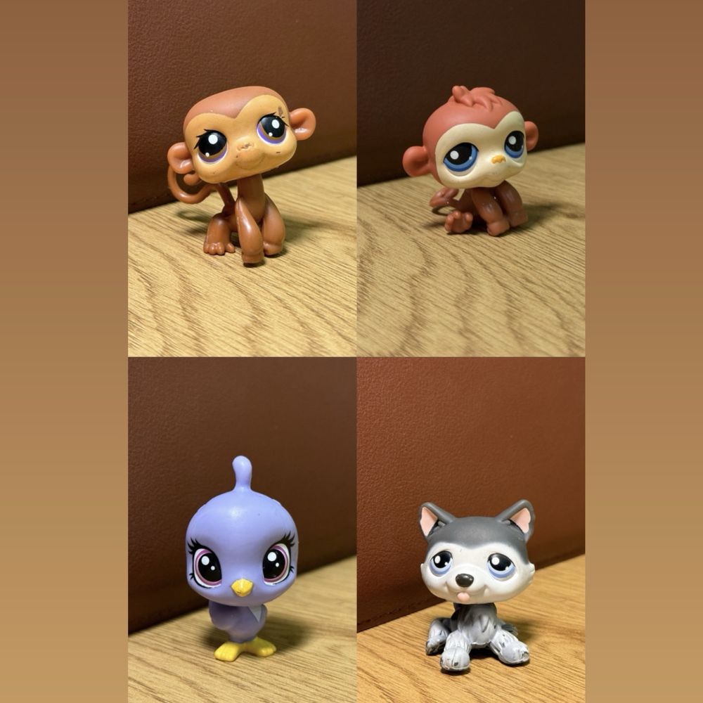 LPS Littlest pet shop мавпочка, хаскі, пташка