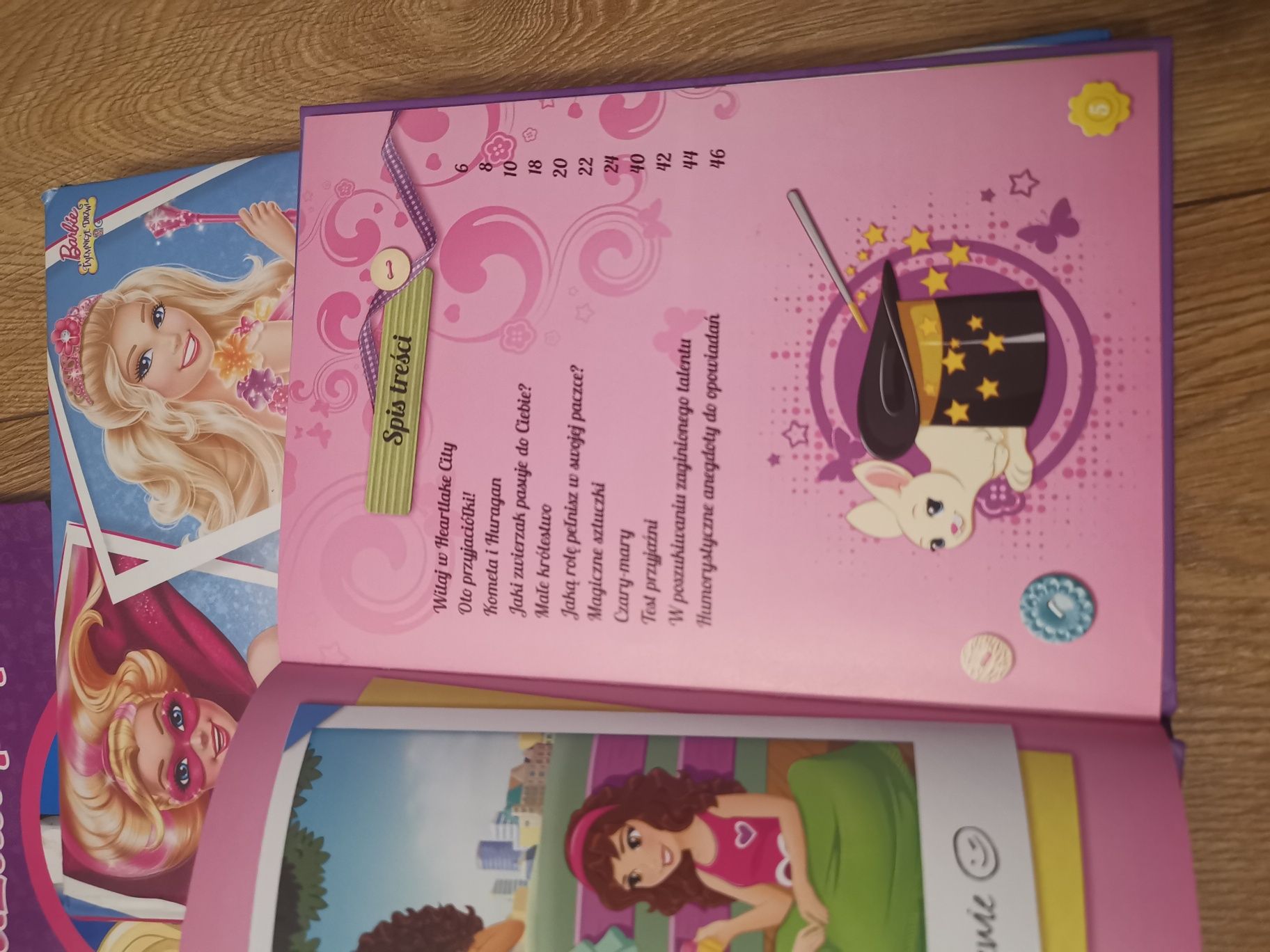 Zestaw Barbie wielka księga opowieści, Lego friends, gwiazda popu