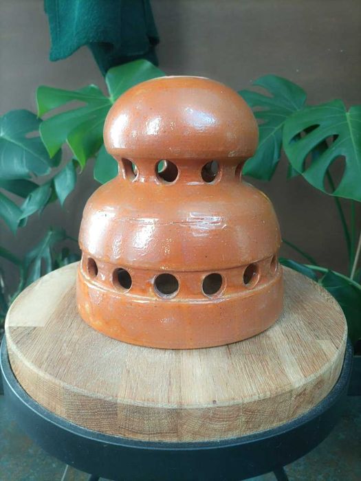 Ceramiczny klosz lampy vintage z otworami – lata 60./70 XXw