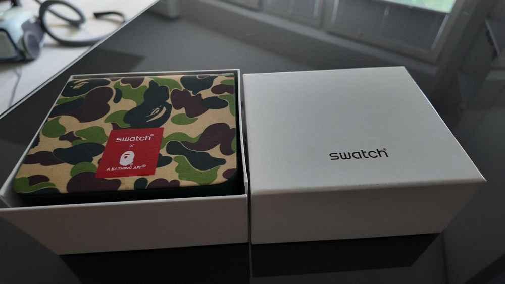 Zegarek SWATCH x BAPE Tokyo white multi camo WATCH