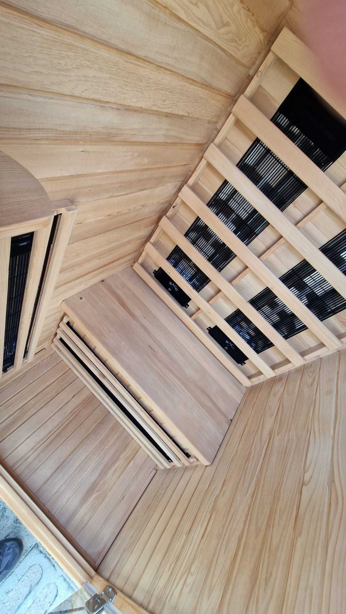 Sauna infrared infrarot radio na podczerwień full spectrum kolory led