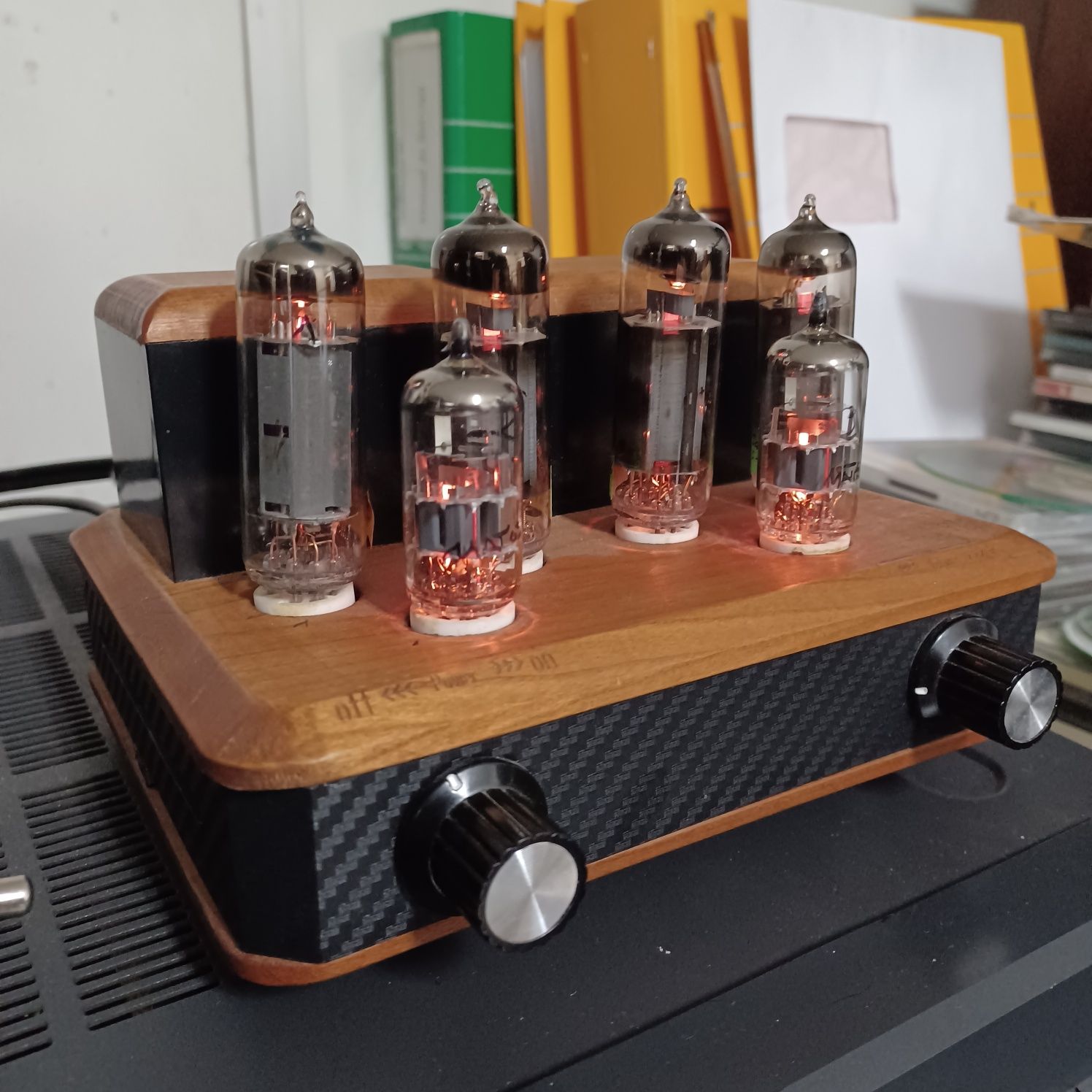 Mini Amplificador a válvulas push-pull EL84 novo Nobsound