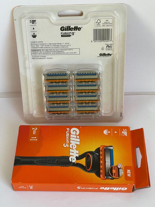 Gillette Fusion5 Zestaw Maszynka +10 wkłady z włoskiego rynku
