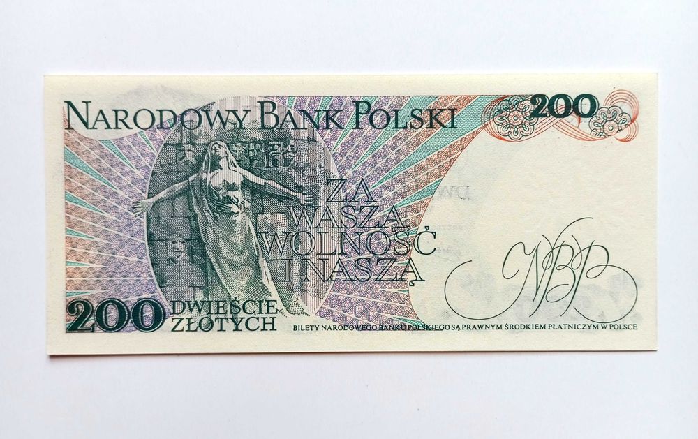 200 zł 1976  - AA -  Bardzo Rzadki L7  st. 1 UNC