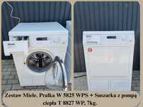 Zestaw Miele. Pralka W 5825 WPS + Suszarka z pompą ciepła T8827 WP,7kg