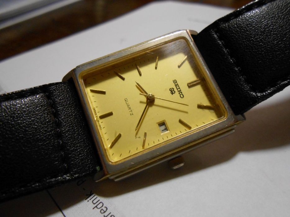 zegarek seiko quartz japan vintage kostka