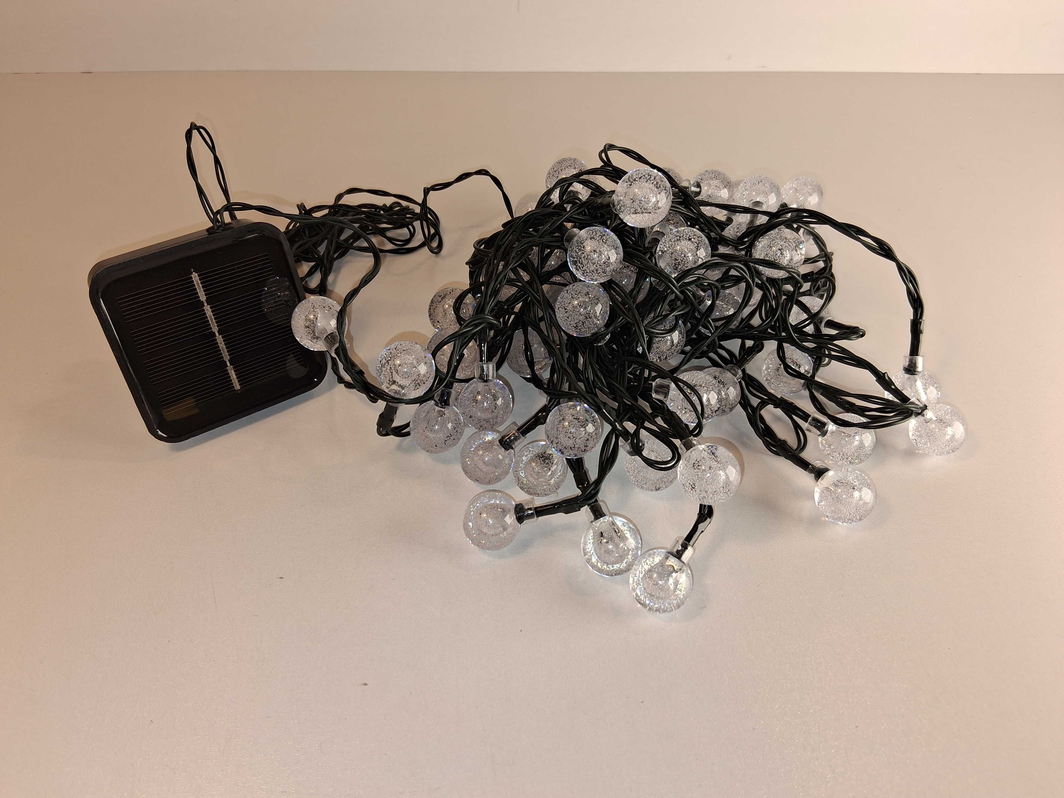 E111 Słoneczne Lampki Ogrodowe LED Girlanda Zewnętrzna Kule Bubble