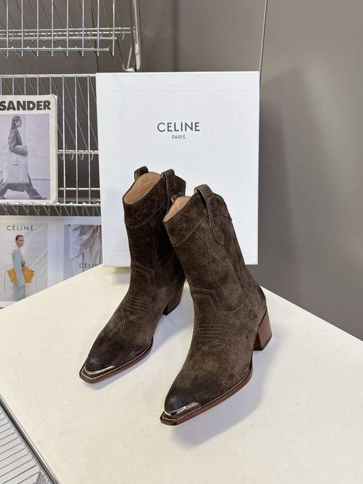 Ковбойські чоботи, козаки натуральна замша Celine