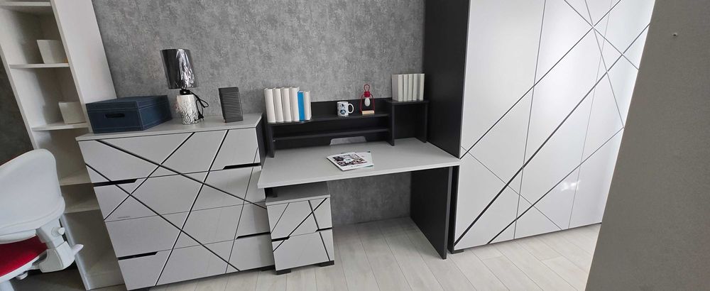 MEBLIK X Dark szafa komoda biurko box