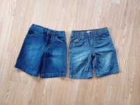 Krótkie spodenki x2 szorty 98 jeansowe