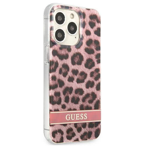 Guess Etui Ochronne iPhone 13 Pro Max 6,7" Różowy Lampart