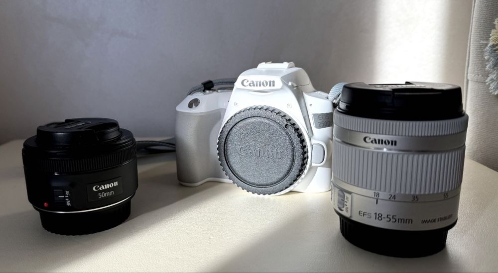 Canon EOS 250D +EF-S 18-55mm f/4-5.6 IS STM +EF 50mm f/1.8 STM