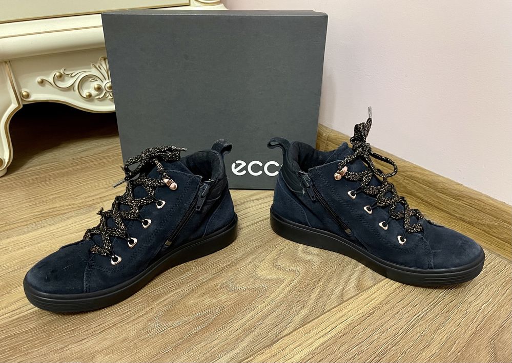 Детские замшевые ботинки Ecco р. 34 (стелька 22,5 см) с GoreTex