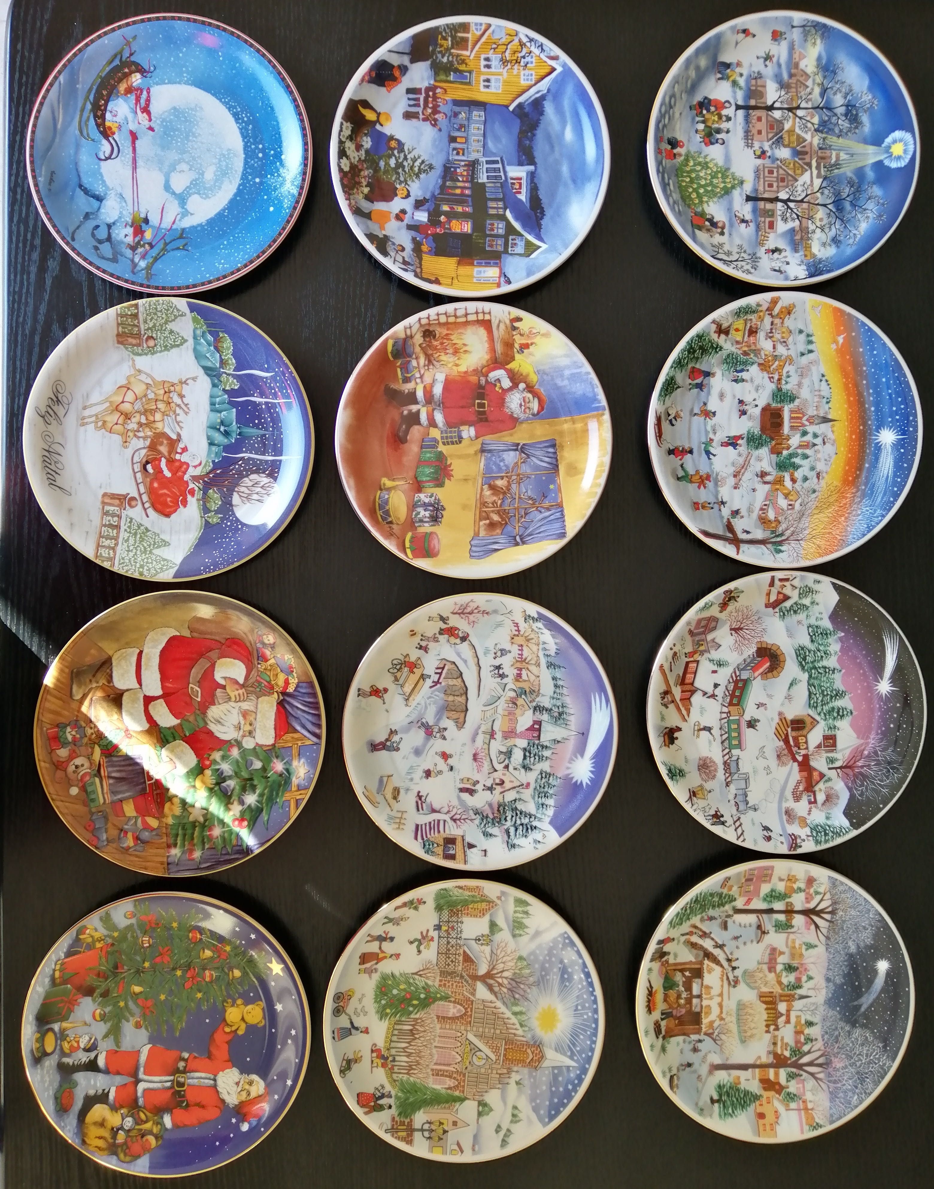 Pratos coleção Natal Spal (17unidades)