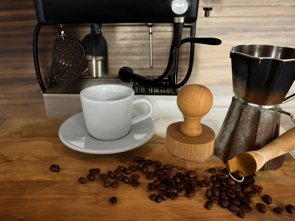 Tamper fi 50 mm drewniany ubijak do kawy świetny prezent