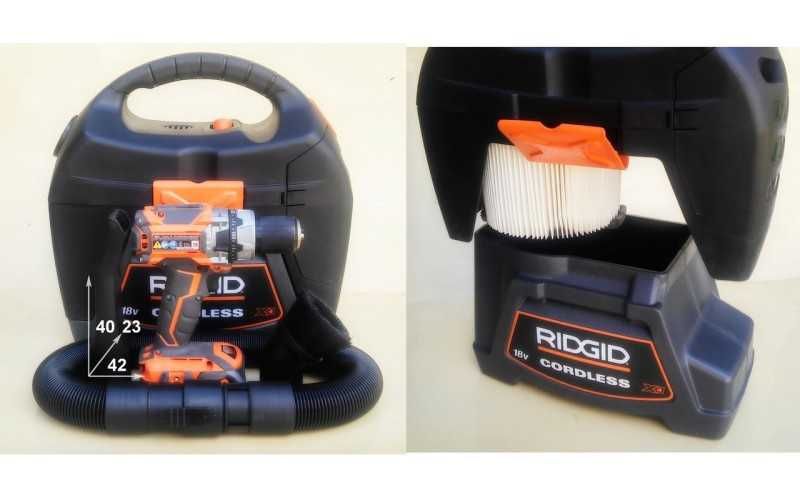 RIDGID WD0319 18V Li-Ion найпотужніший акумуляторний порохотяг пилосос