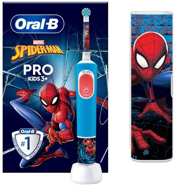 Дитяча електрична зубна щітка Oral-B Pro D103 Kids Spiderman + Футляр