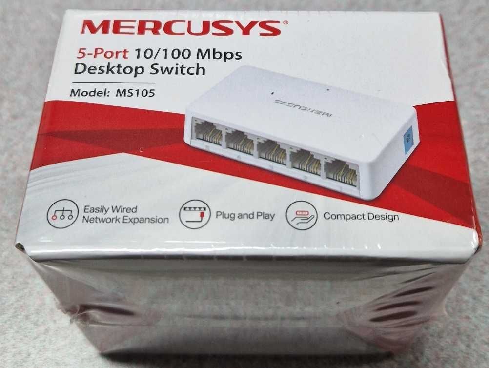 LOTE 5 SWITCHs (10/100Mbps) MERCUSYS MS105 (5 portas)