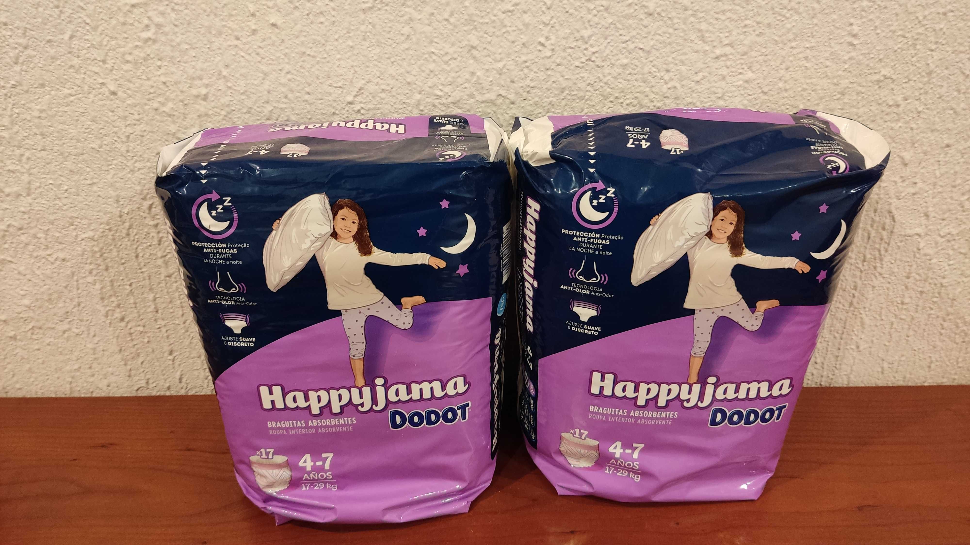 Cuecas/Fraldas Dodot Happyjama (Menina) - 2 Packs + ofertas