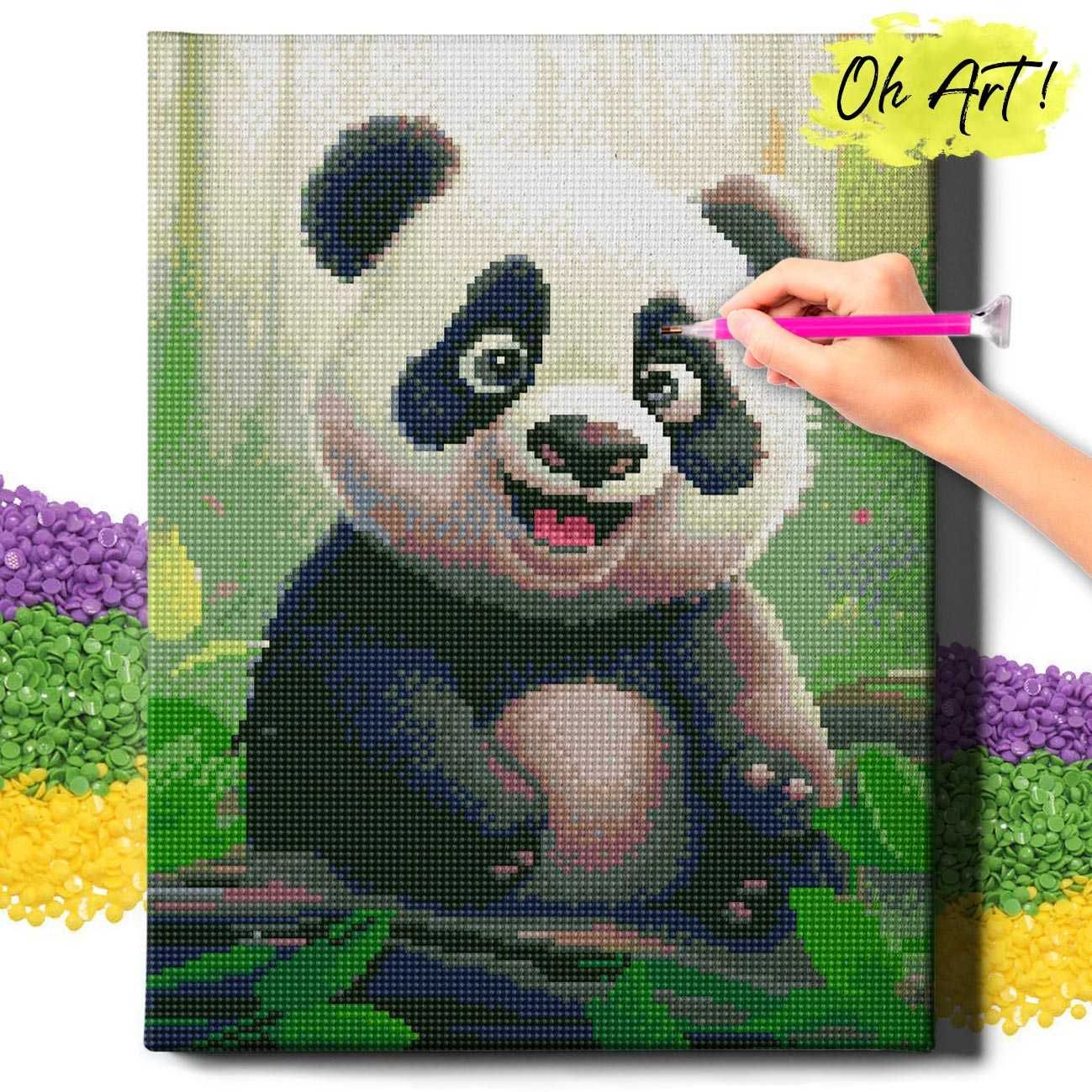 Haft Diamentowy Diamond Painting Mozaika - Mała panda / Oh Art