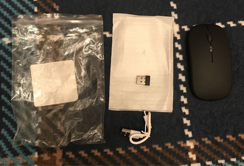 Беспроводная мышь двух режимная с подсветкой